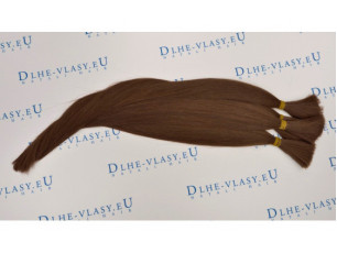 Nespracované vlasy - Stredne Hnedá 30-35cm, 20g