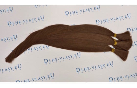 Nespracované vlasy - Stredne Hnedá 30-35cm, 20g